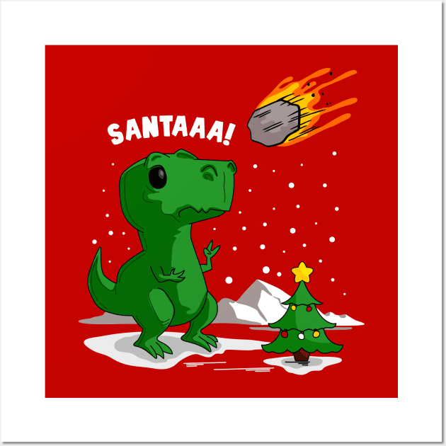 Dinosaur meets Christmas Wall Art by My Happy-Design